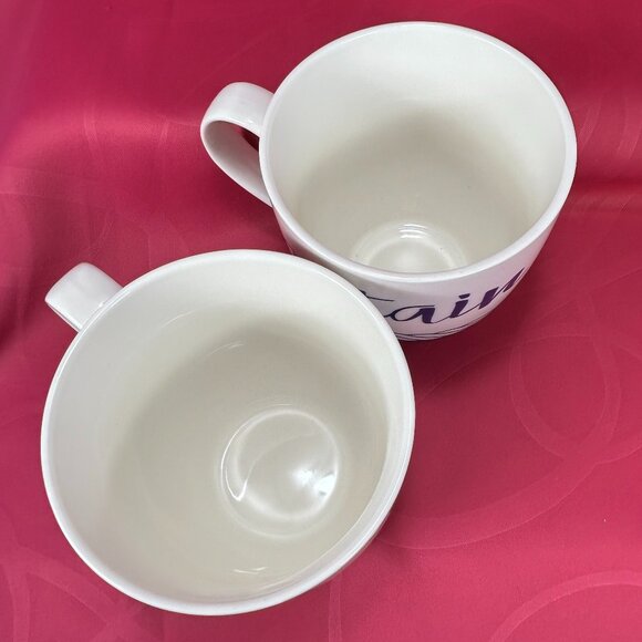 Pair of Cypress Home colorful coffee Mugs. Mermaid & Captain - Picture 4 of 5